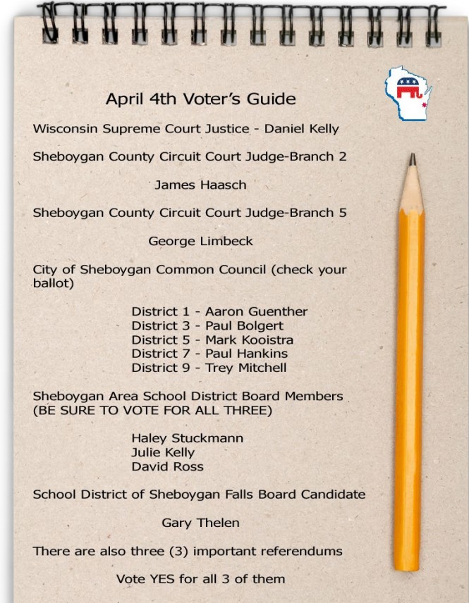 Sheboygan County Conservative Candidates: 2023 Spring Republican Voter Guide